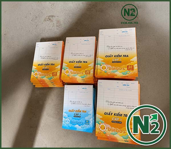 In bao bì giấy kiểm tra học sinh